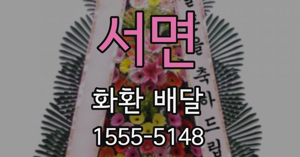 서면 화환 배달