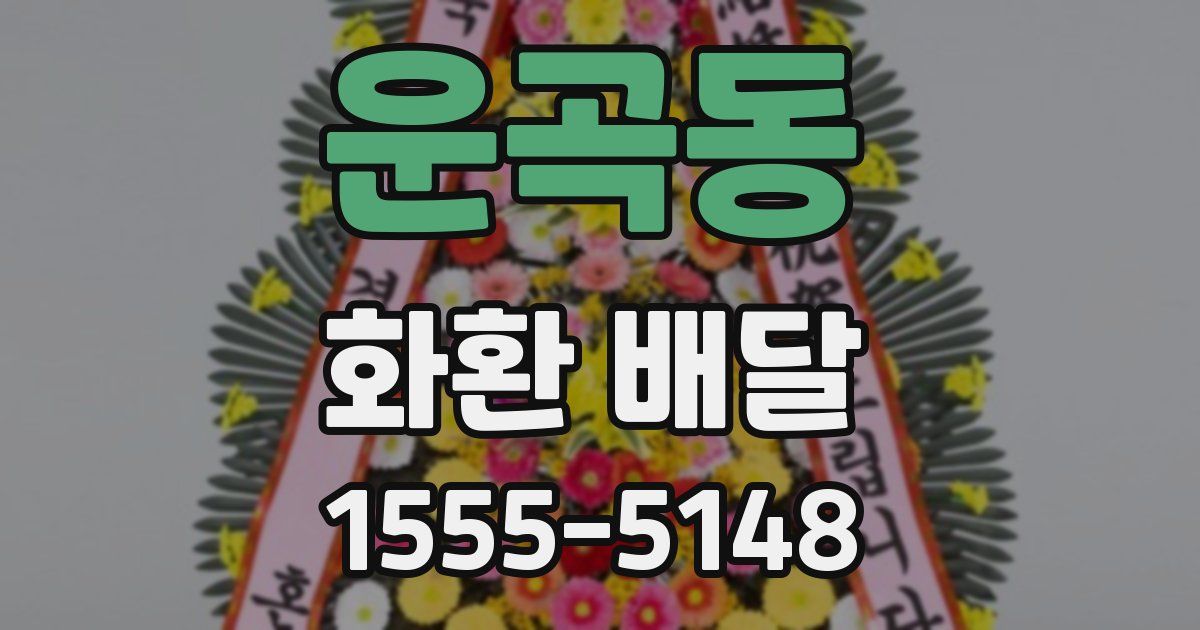 운곡동 화환 배달