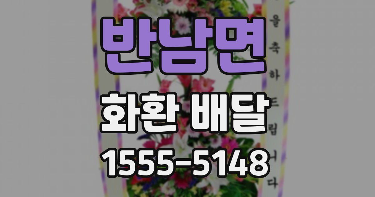 반남면 화환 배달