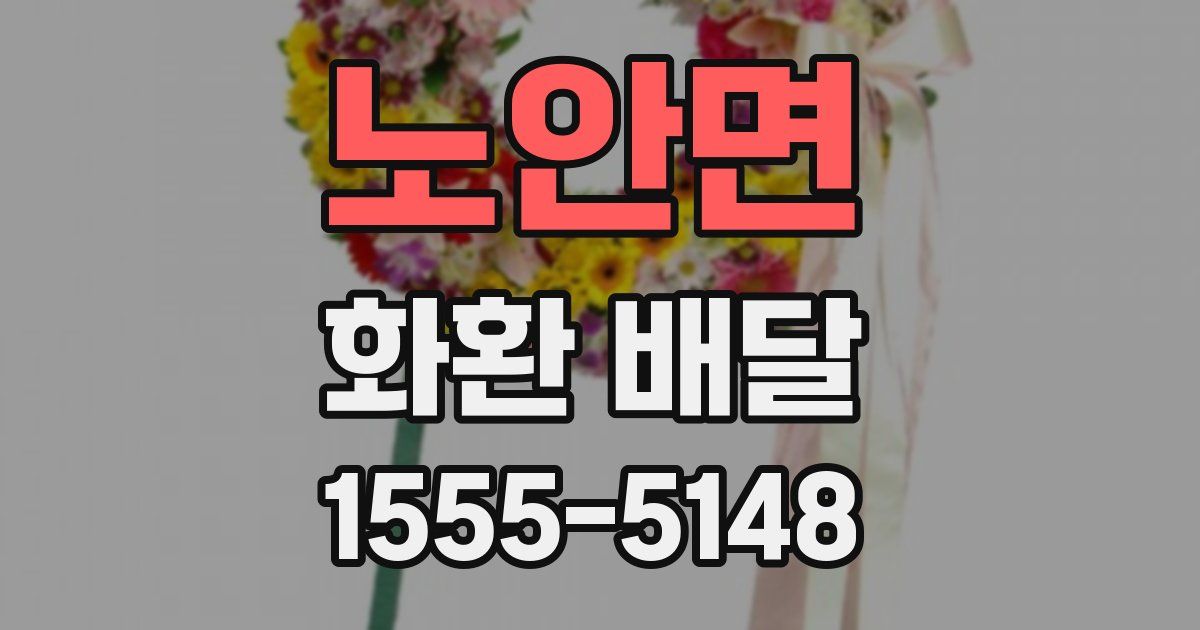 노안면 화환 배달
