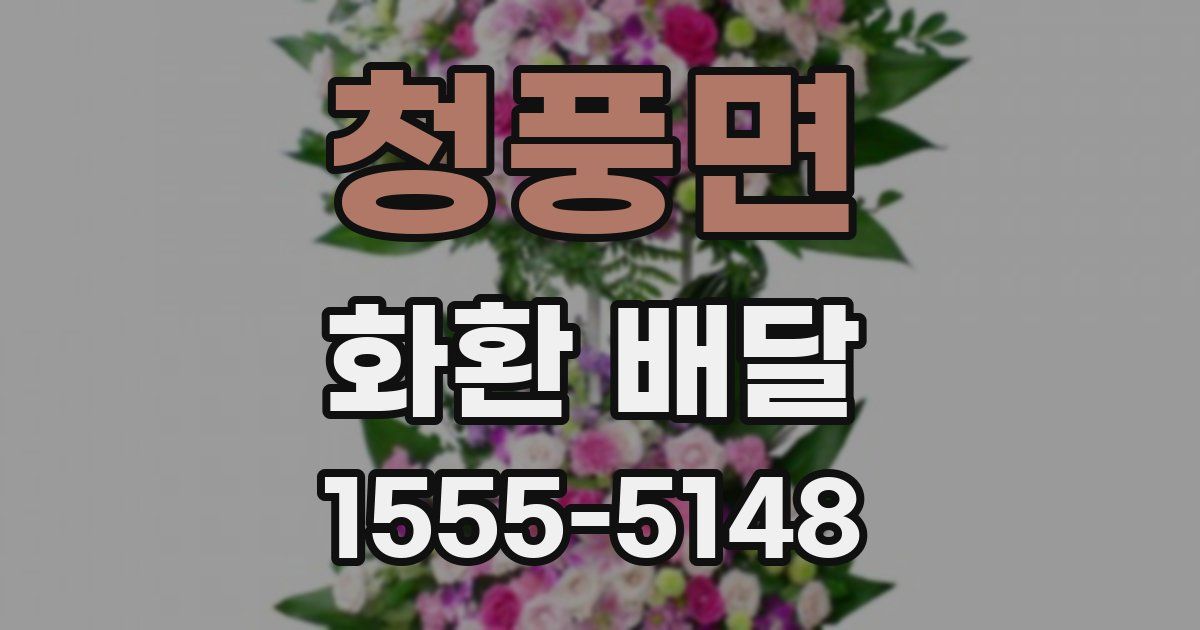 청풍면 화환 배달