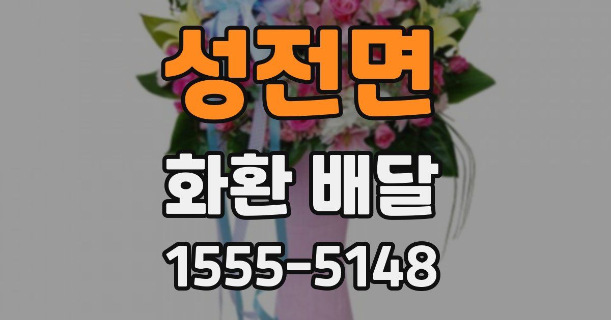 성전면 화환 배달