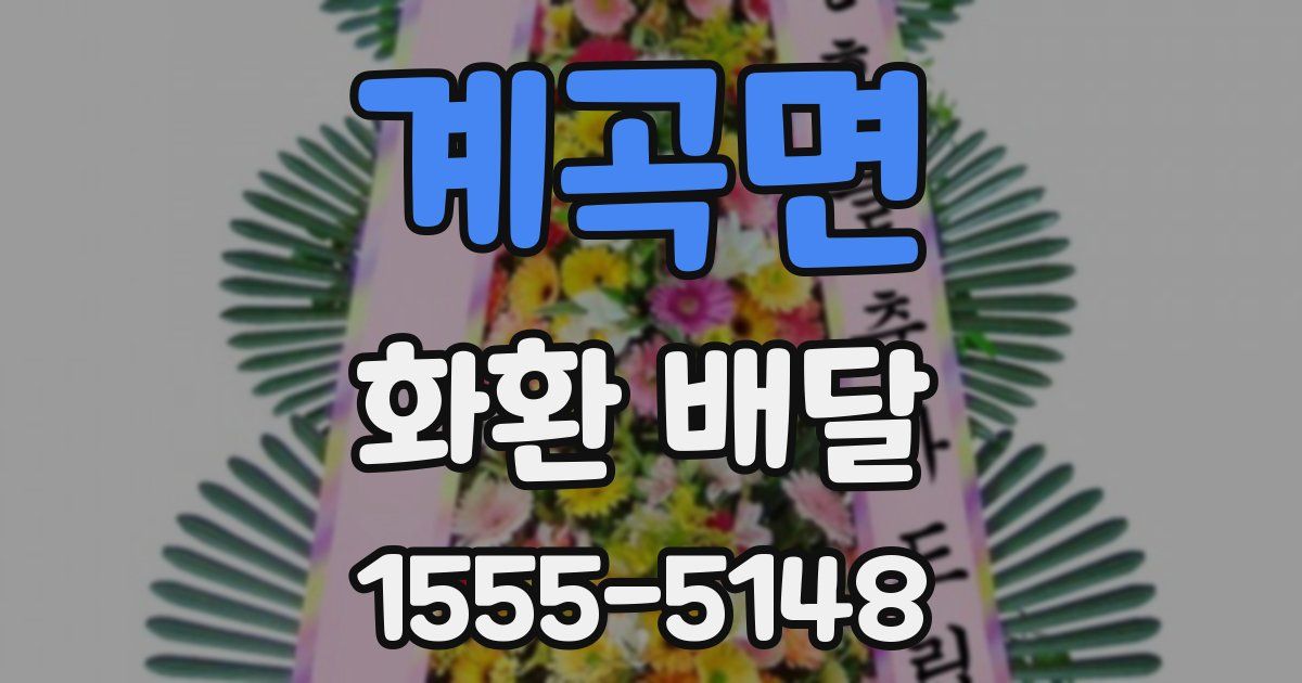 계곡면 화환 배달