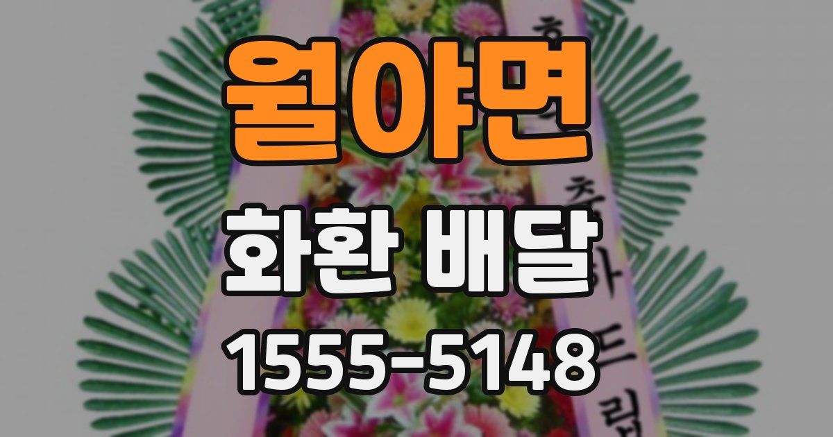월야면 화환 배달