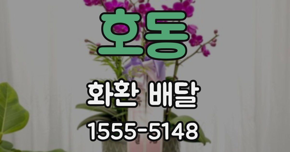 호동 화환 배달