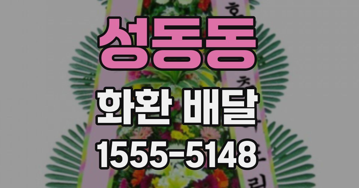 성동동 화환 배달