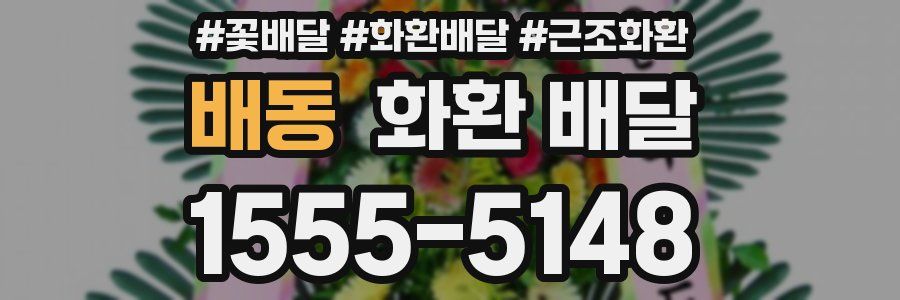 배동 화환 배달
