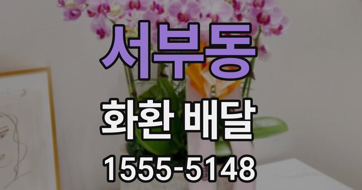 서부동 화환 배달