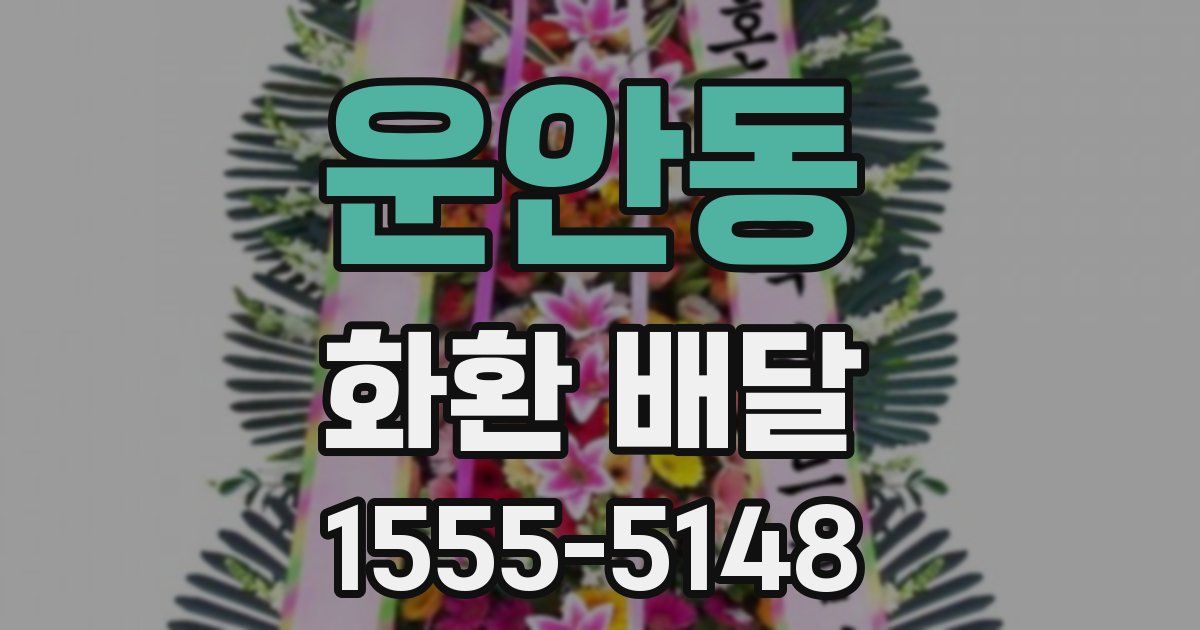 운안동 화환 배달