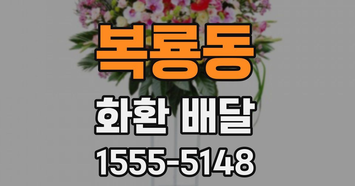 복룡동 화환 배달