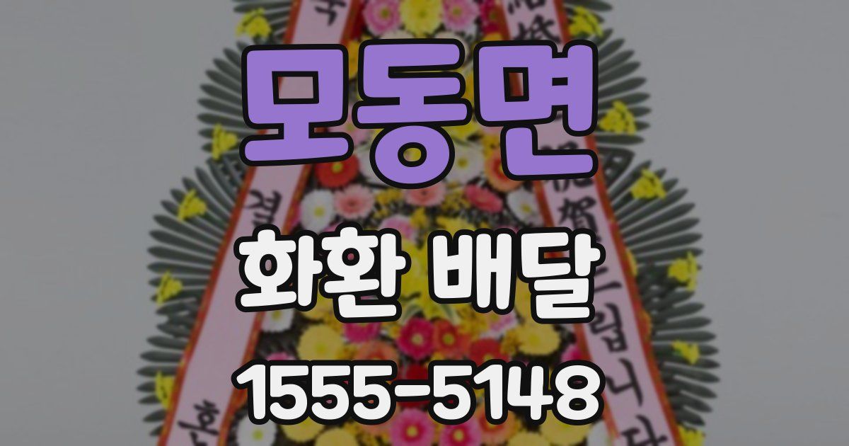 모동면 화환 배달