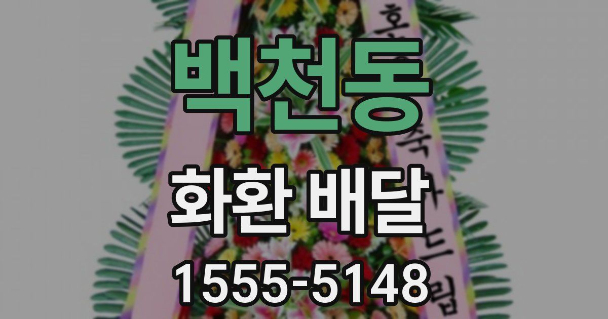 백천동 화환 배달
