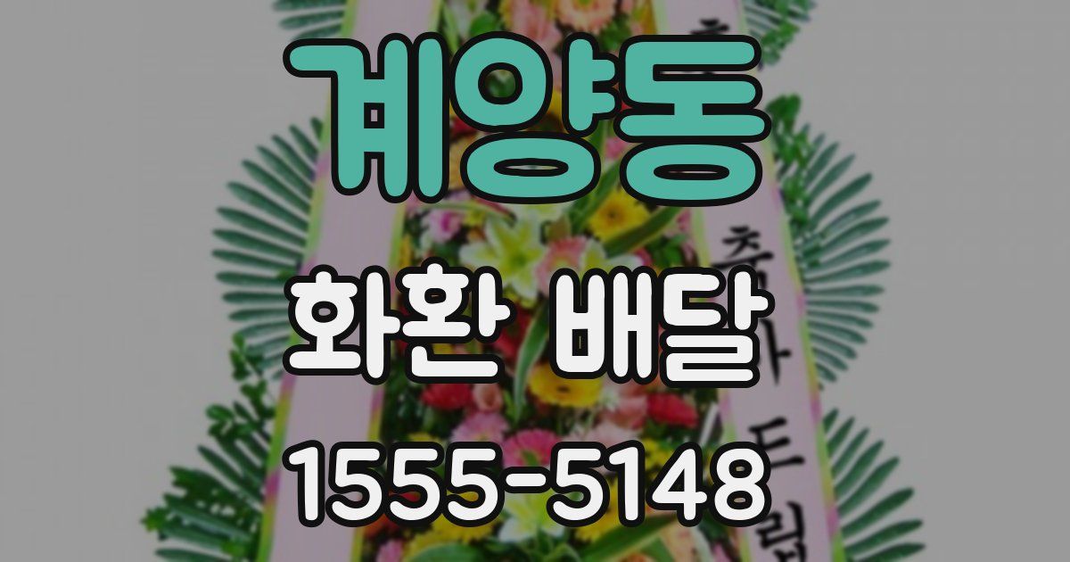 계양동 화환 배달