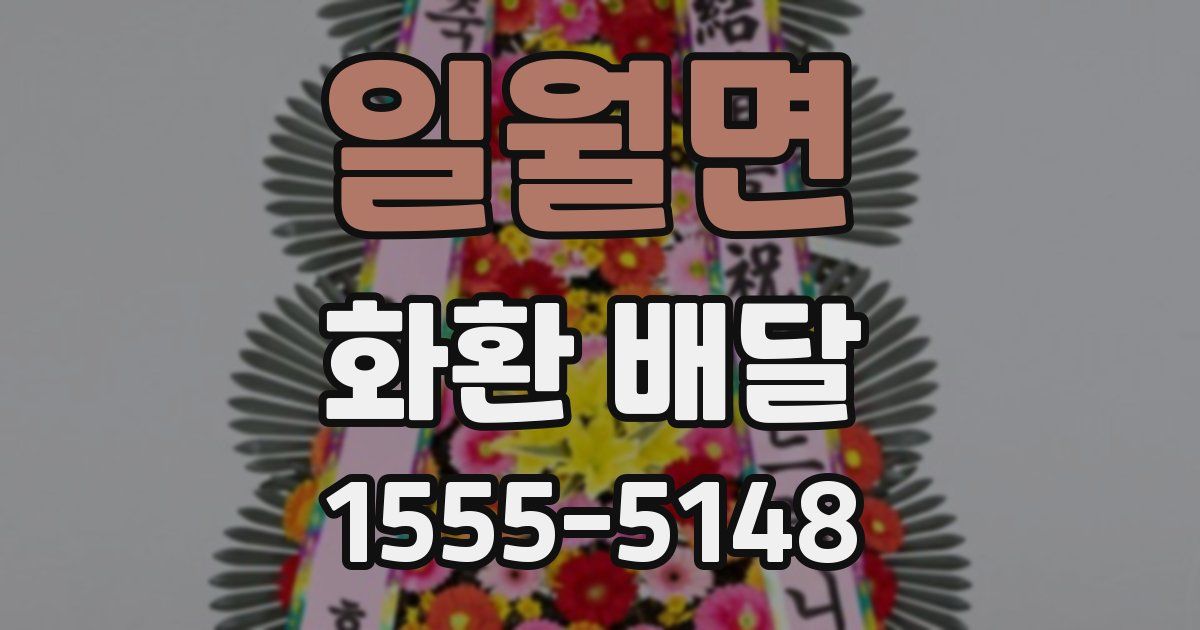 일월면 화환 배달