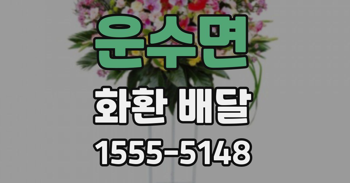 운수면 화환 배달