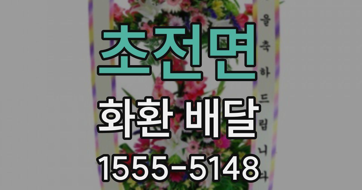 초전면 화환 배달