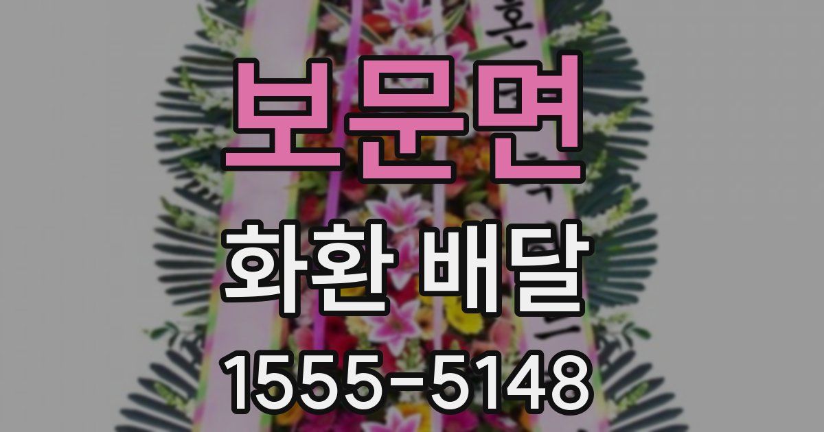 보문면 화환 배달