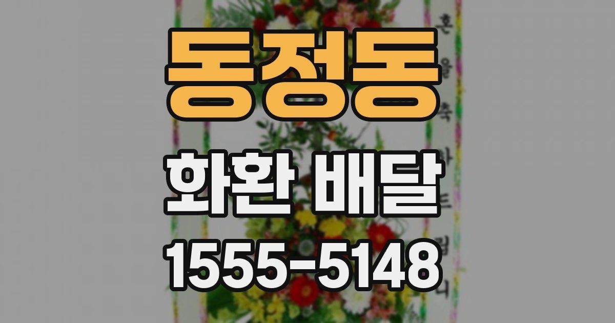 동정동 화환 배달