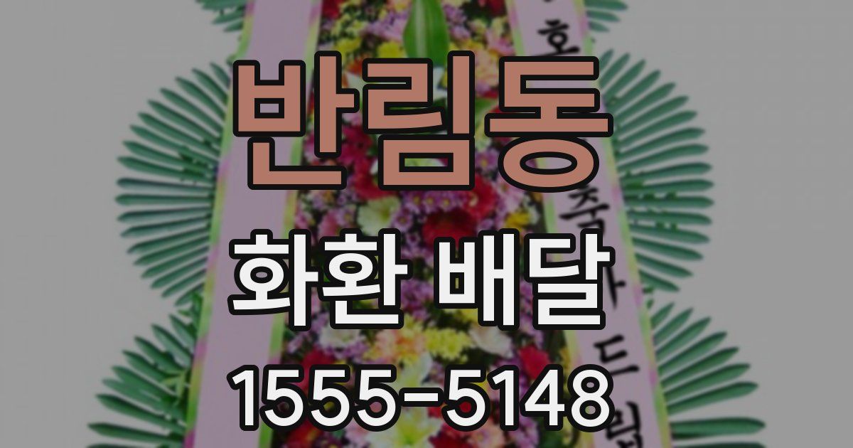 반림동 화환 배달