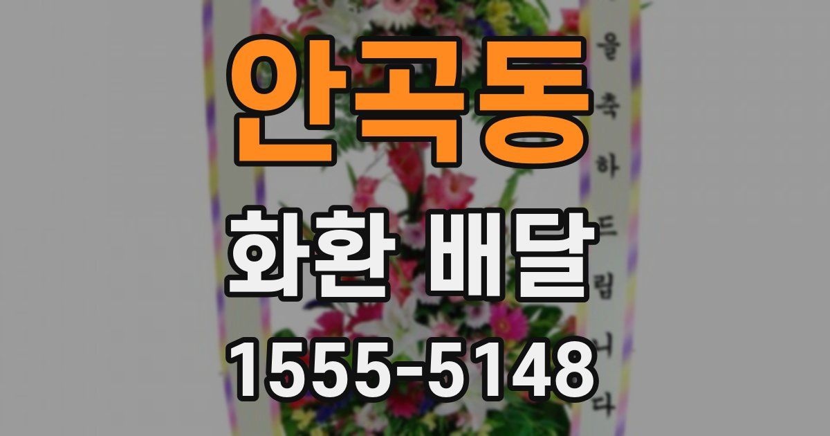 안곡동 화환 배달