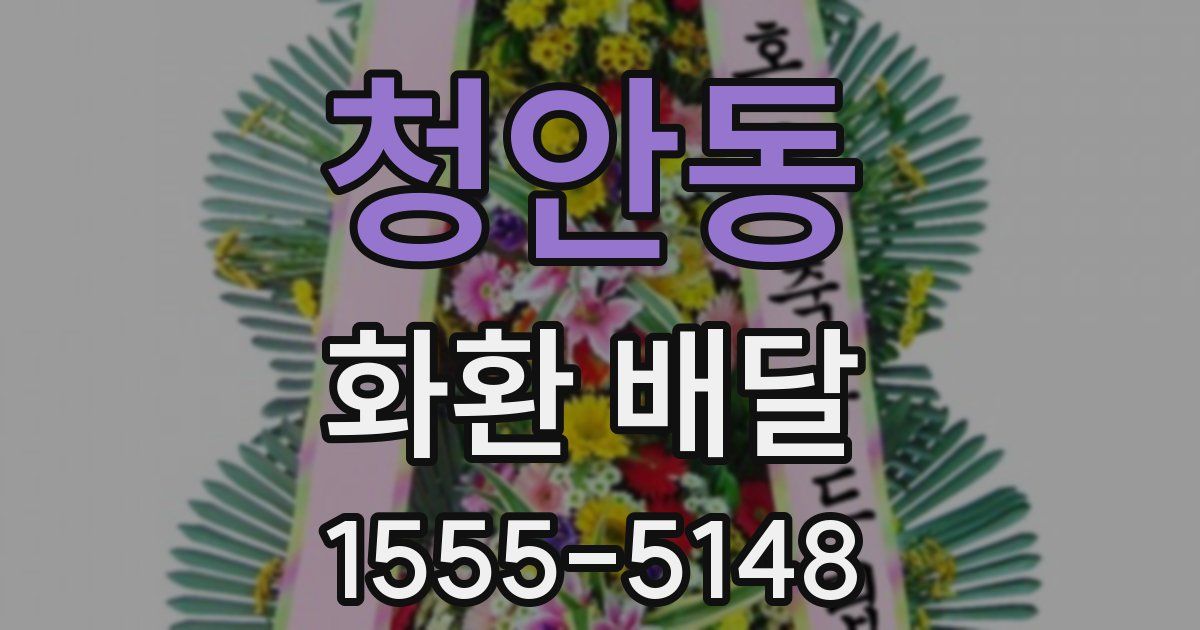 청안동 화환 배달
