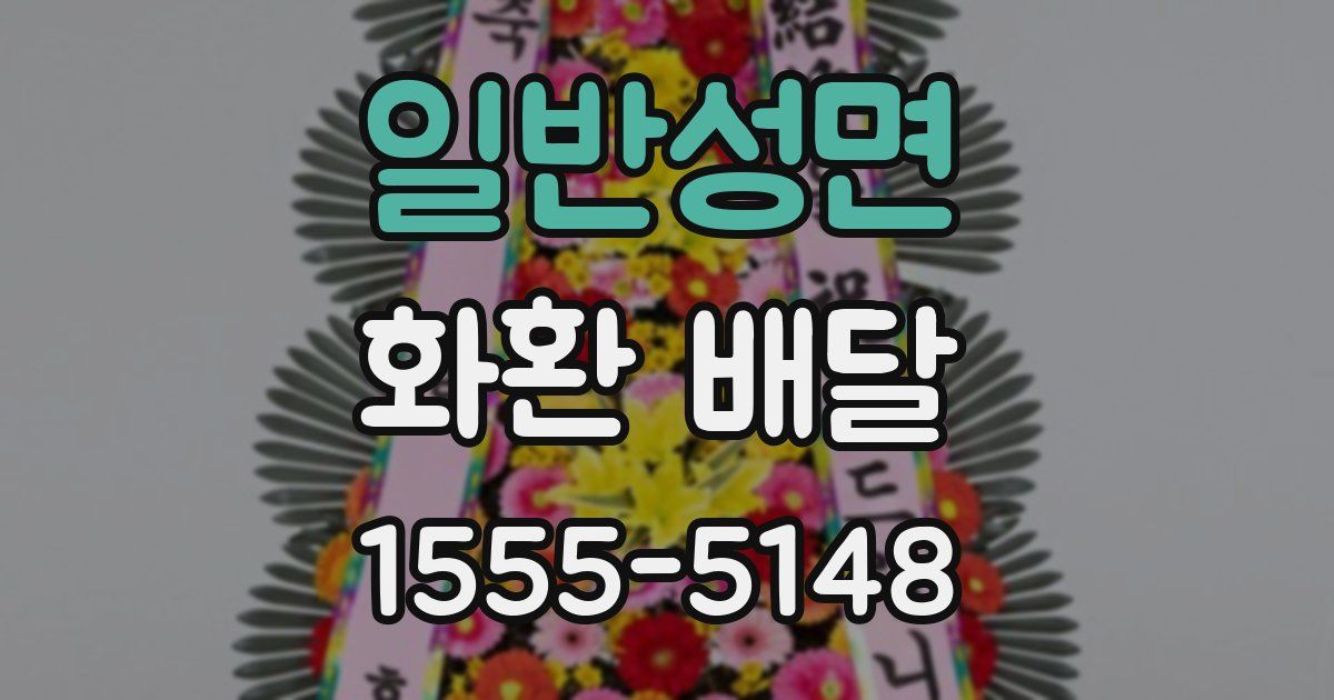 일반성면 화환 배달