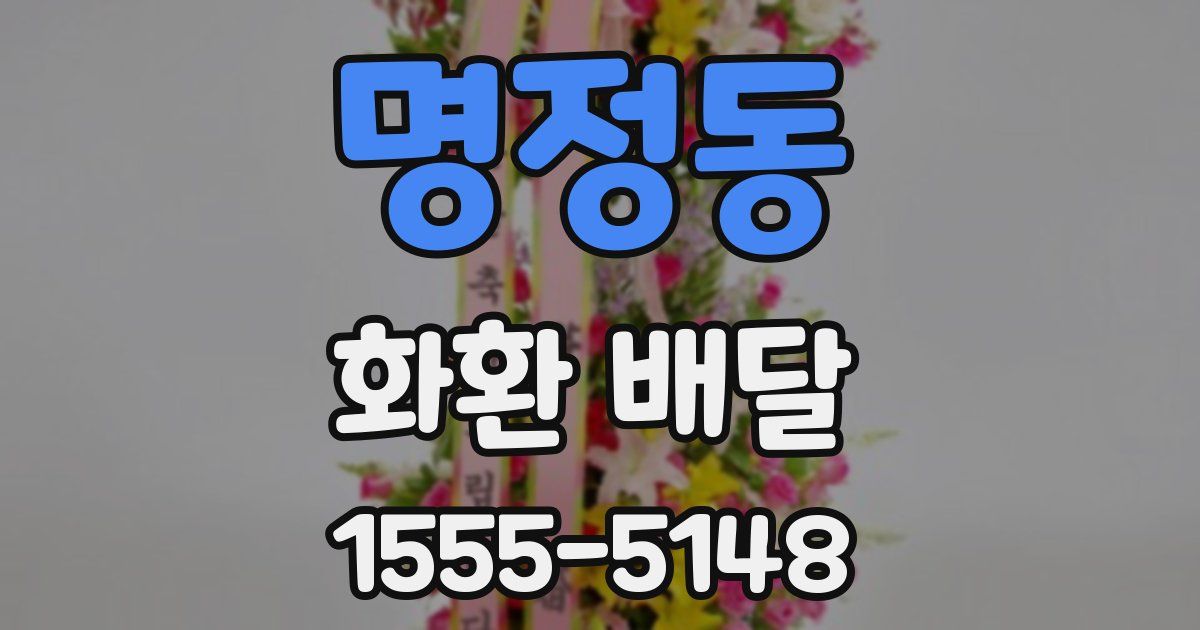 명정동 화환 배달