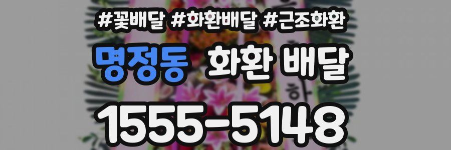 명정동 화환 배달