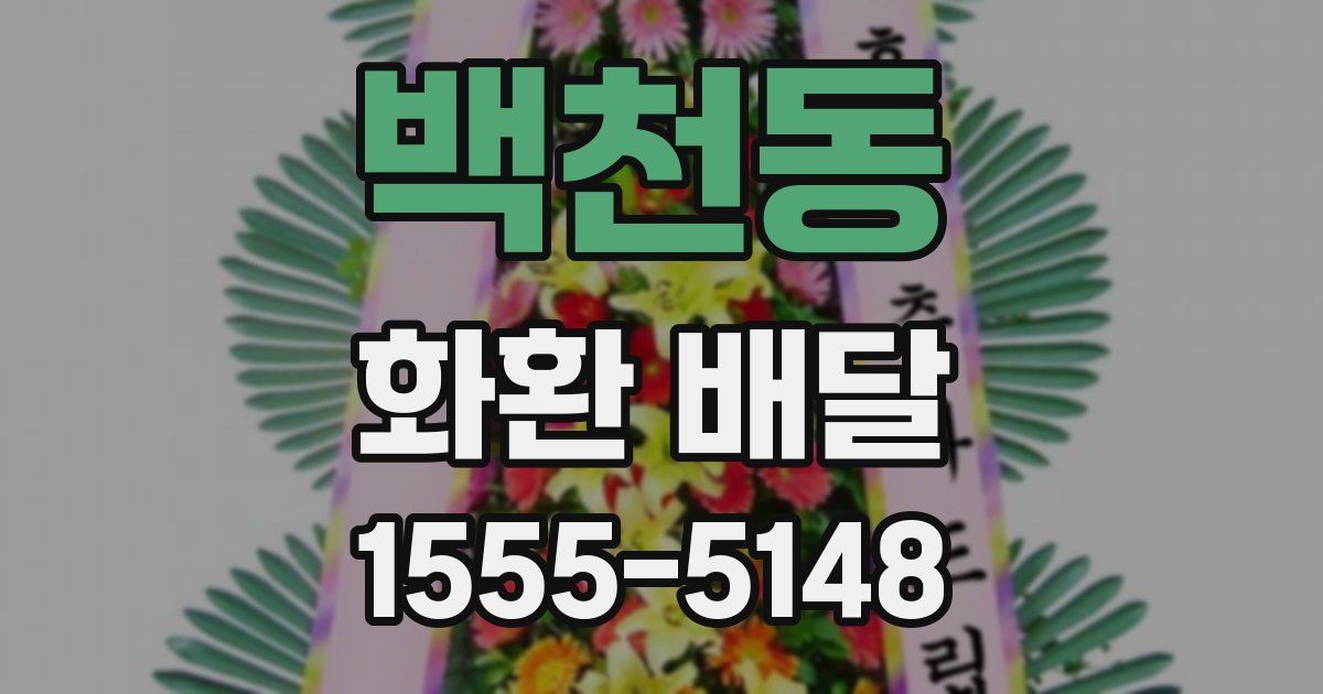 백천동 화환 배달