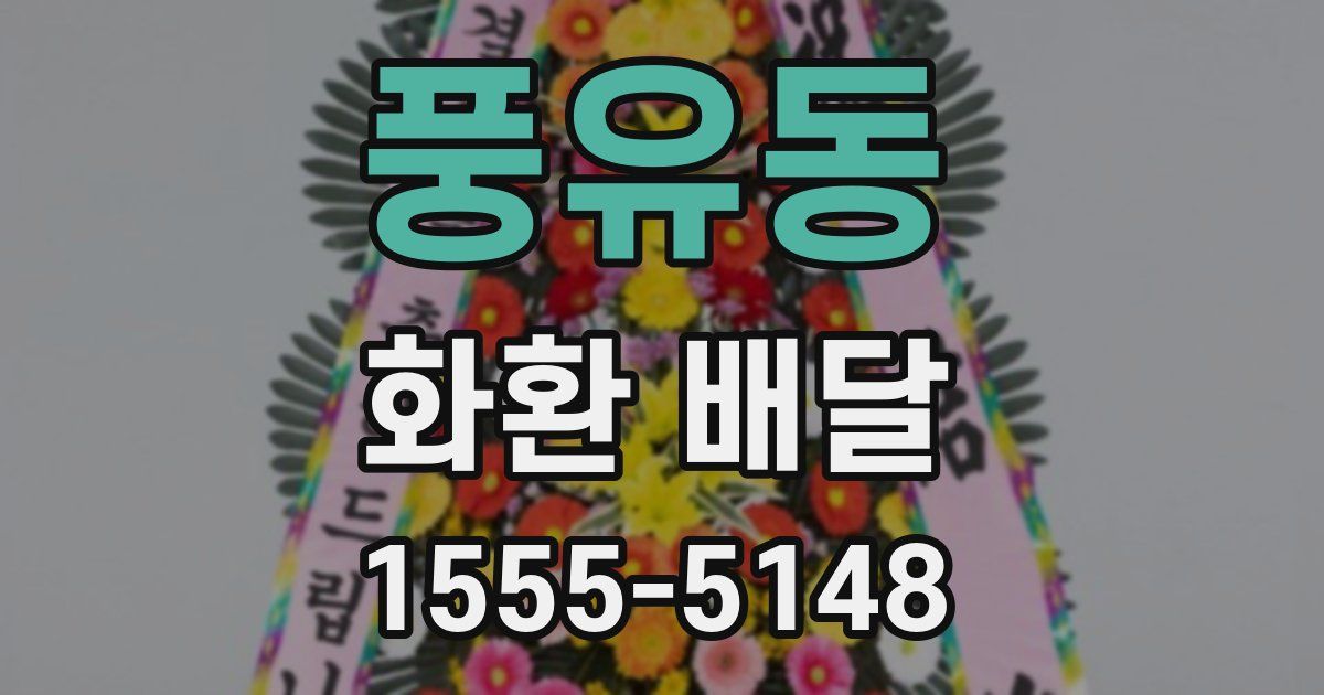풍유동 화환 배달