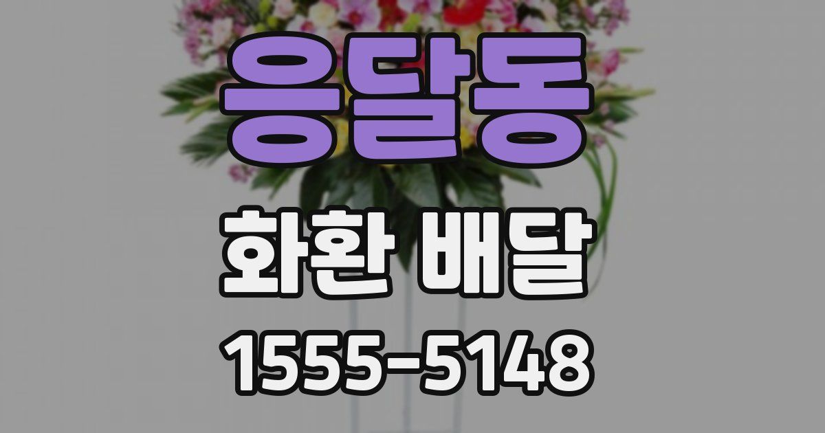 응달동 화환 배달
