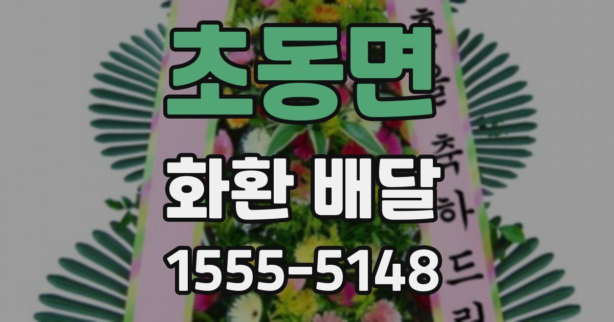 초동면 화환 배달