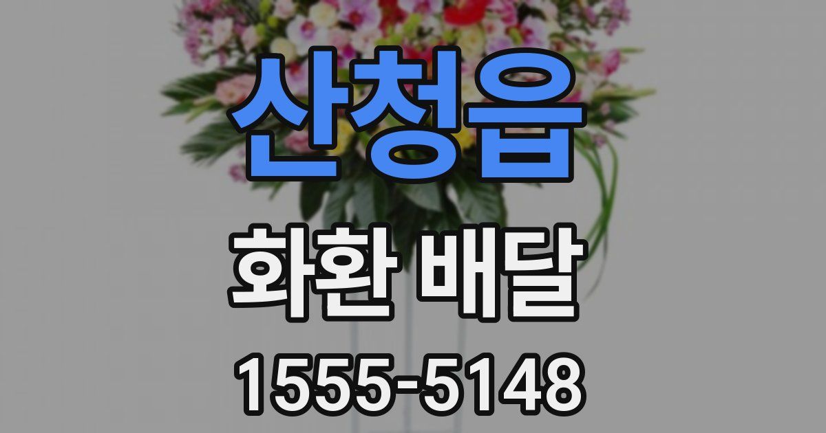 산청읍 화환 배달