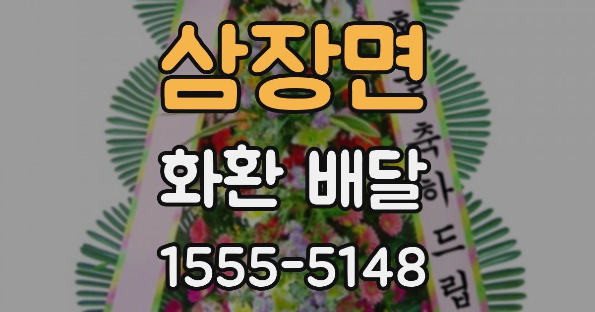 삼장면 화환 배달