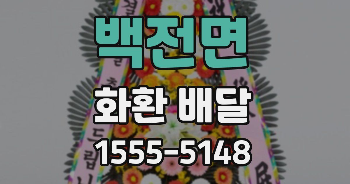 백전면 화환 배달