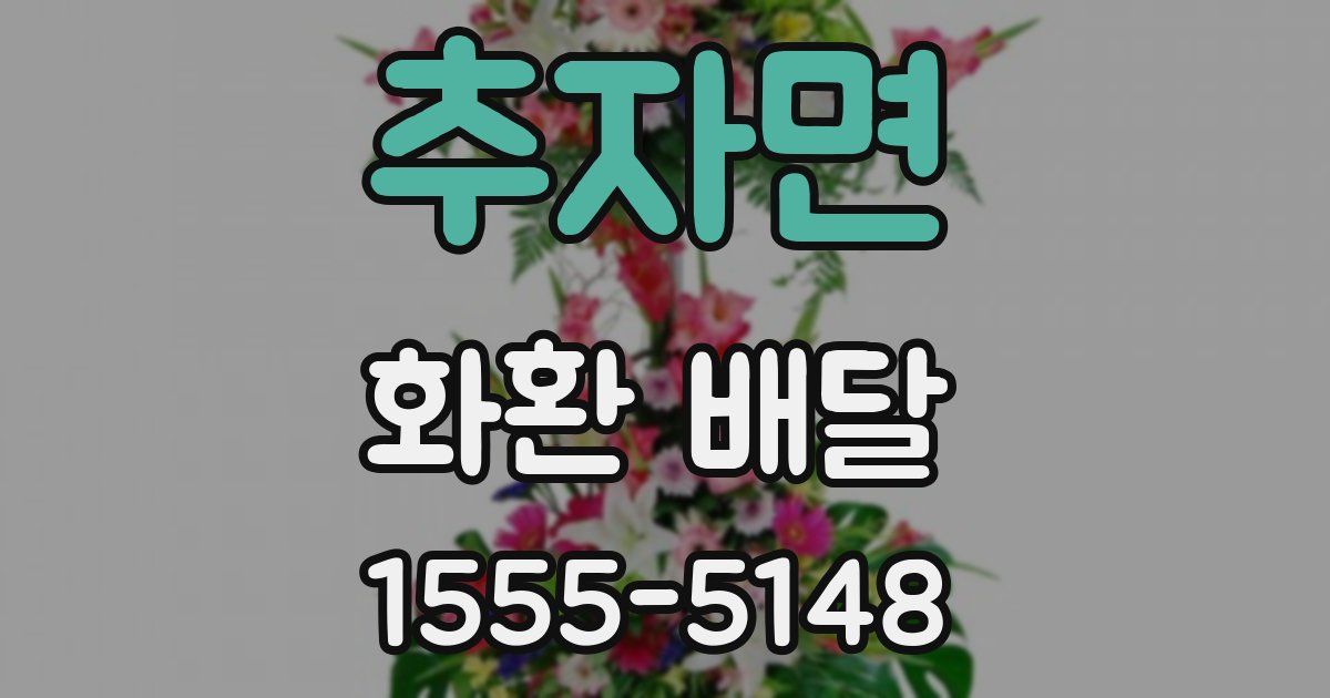 추자면 화환 배달