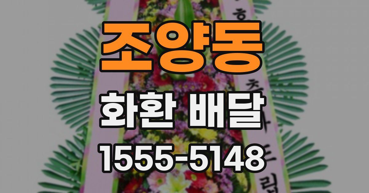 조양동 화환 배달