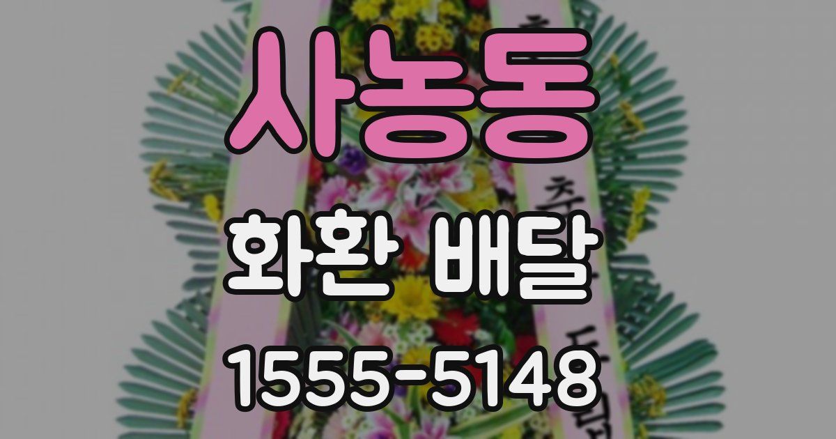 사농동 화환 배달
