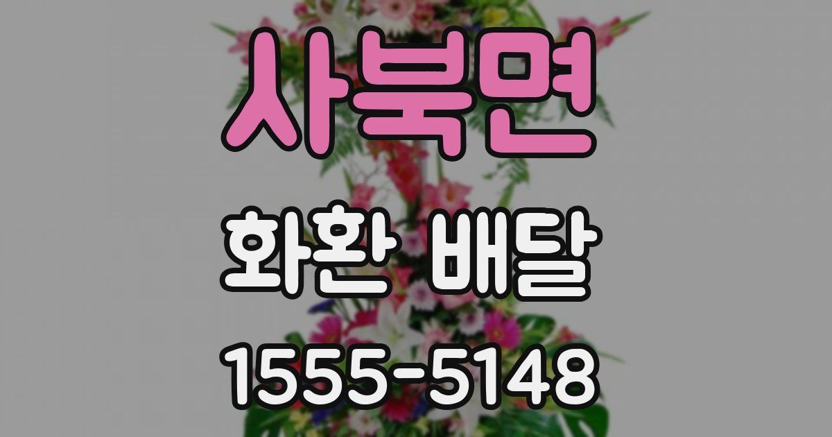 사북면 화환 배달