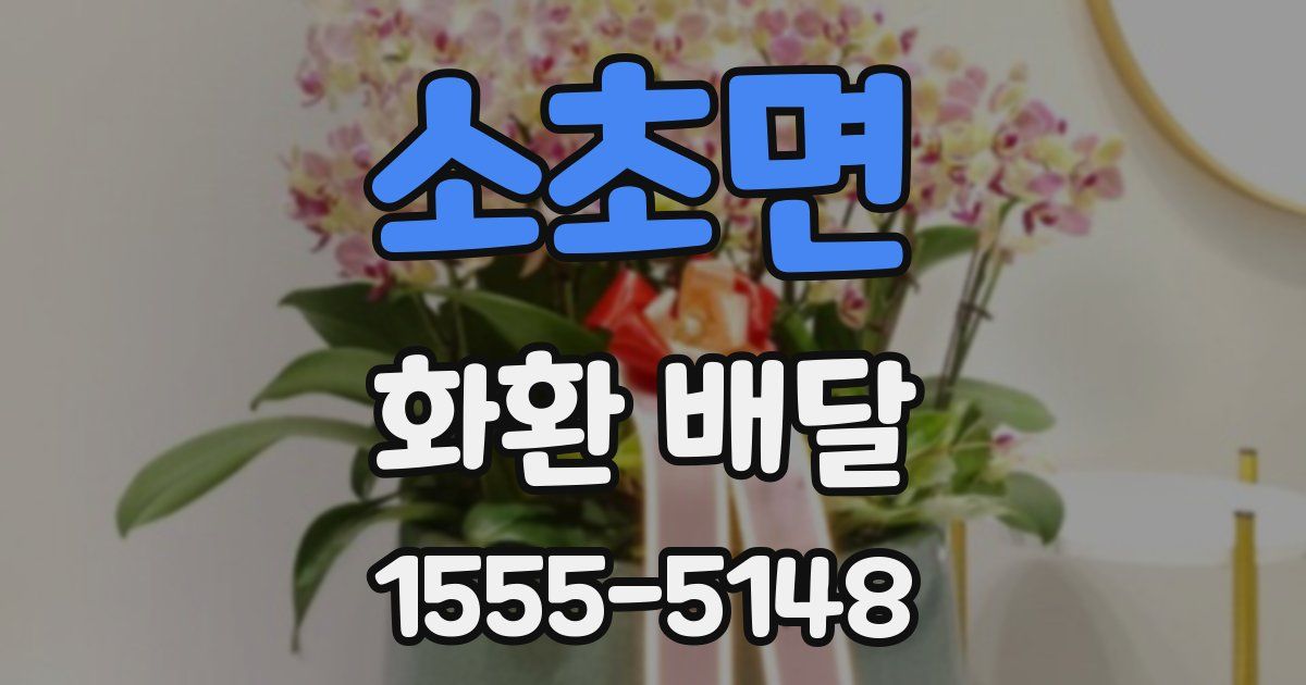 소초면 화환 배달