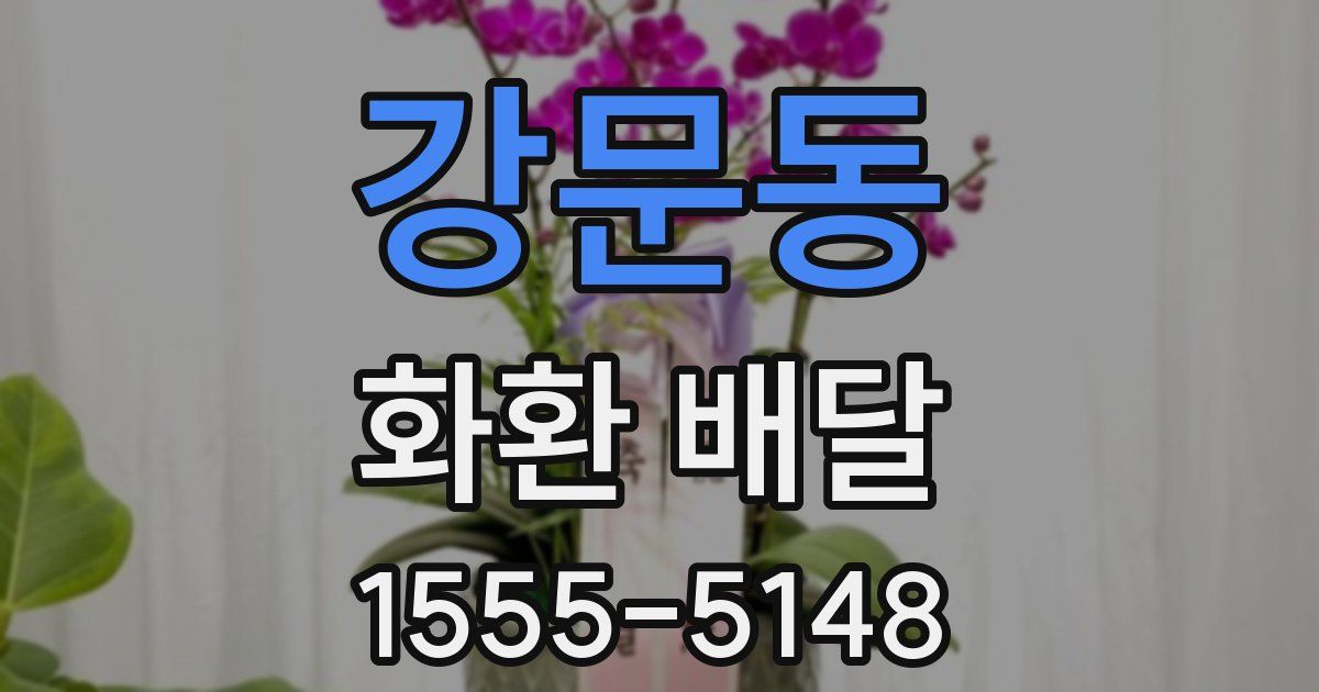 강문동 화환 배달
