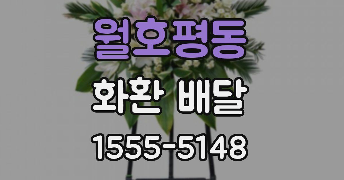월호평동 화환 배달