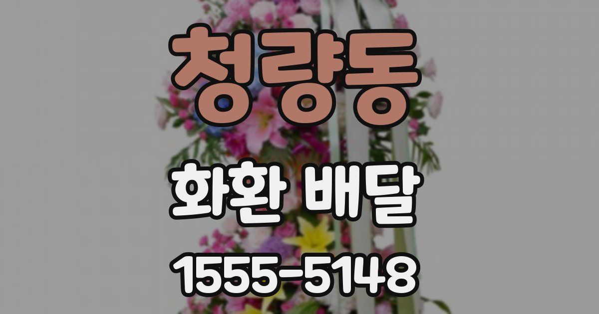 청량동 화환 배달