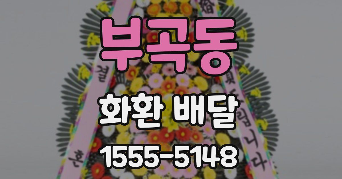 부곡동 화환 배달