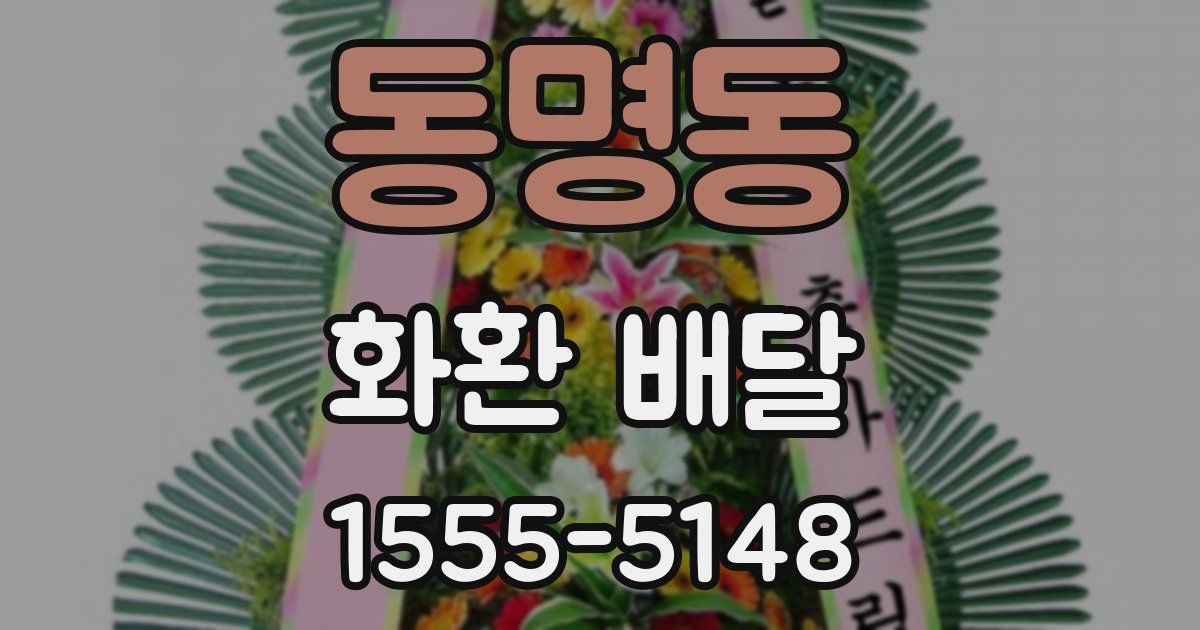 동명동 화환 배달
