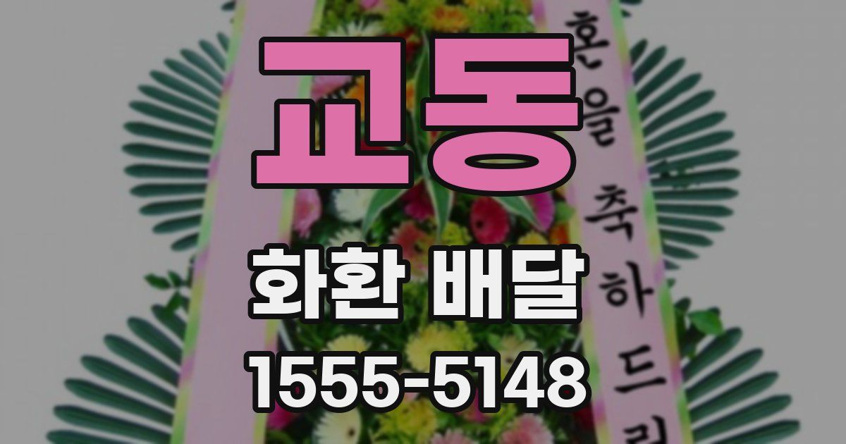 교동 화환 배달