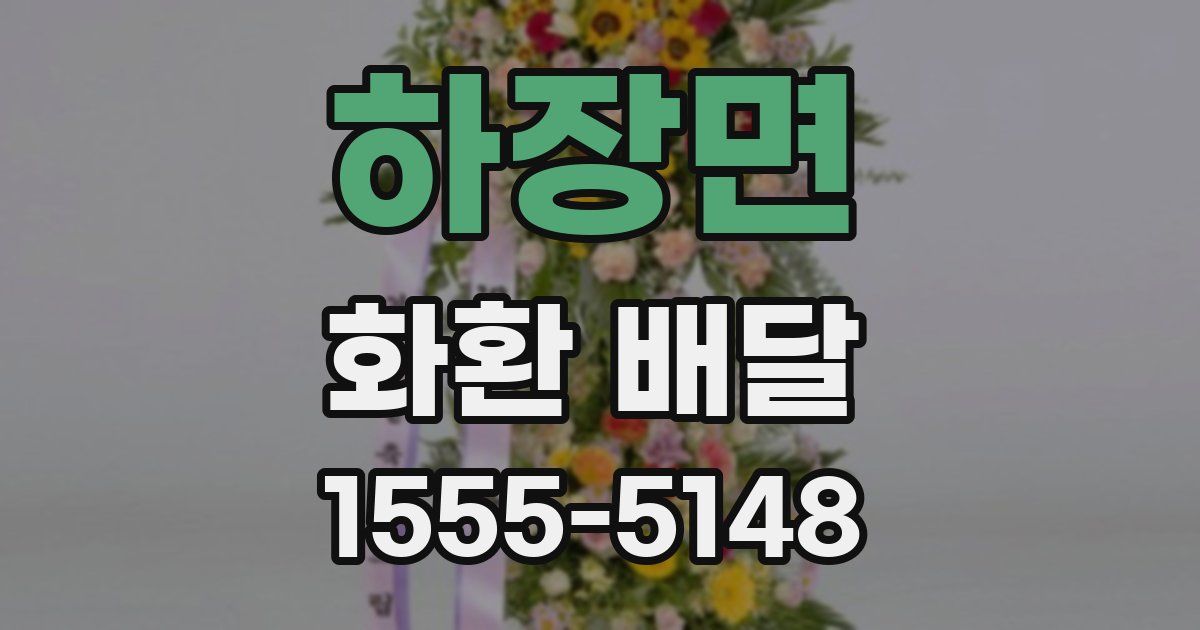 하장면 화환 배달