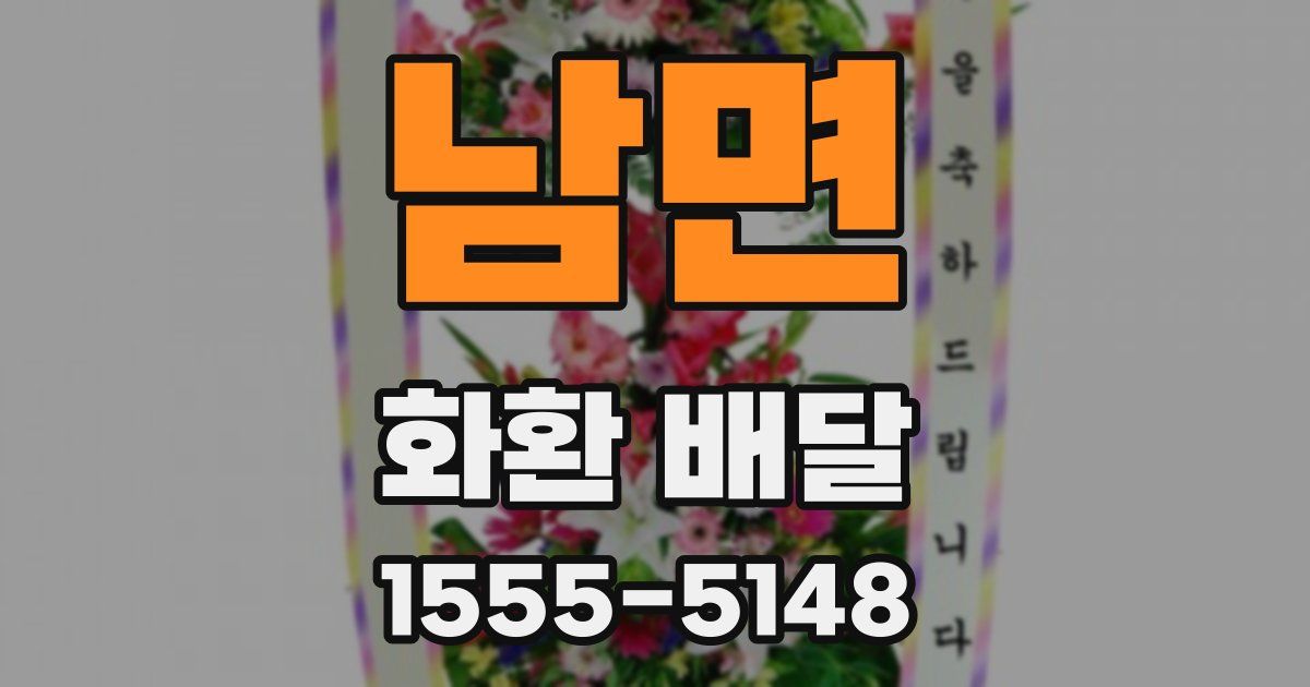 남면 화환 배달