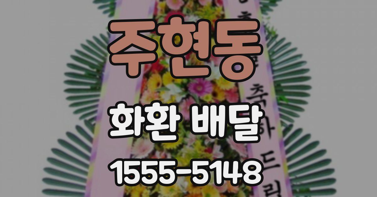 주현동 화환 배달