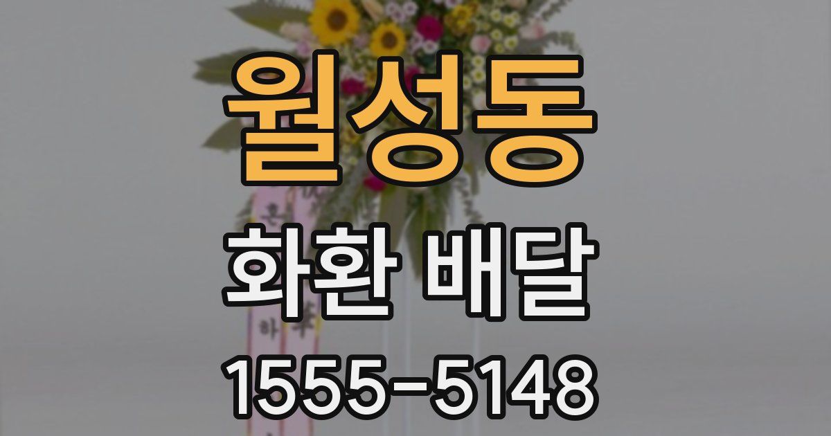 월성동 화환 배달